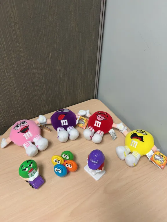 M&M's Mini Swarmees Plush Collectibles and Burger King Toys