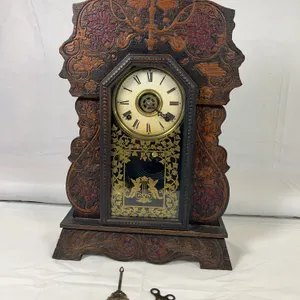 Beautiful Antique Gingerbread Kitchen Clock