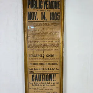 1905 Pleasantville/Rushville Auction Flyer