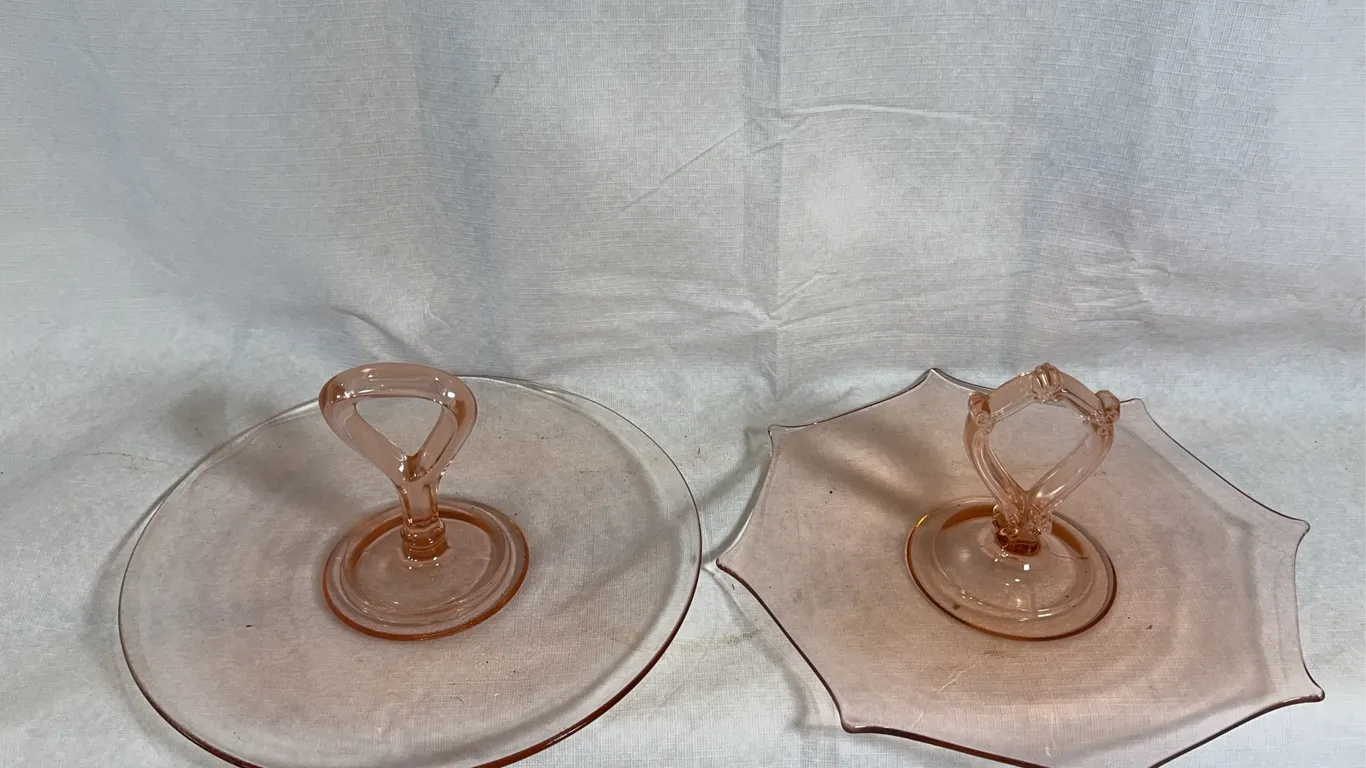 Pink Depression Serving Plates