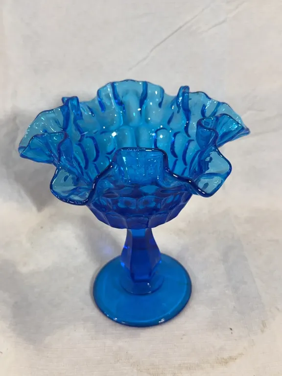 Fenton Thumbprint Pedestal Bowl