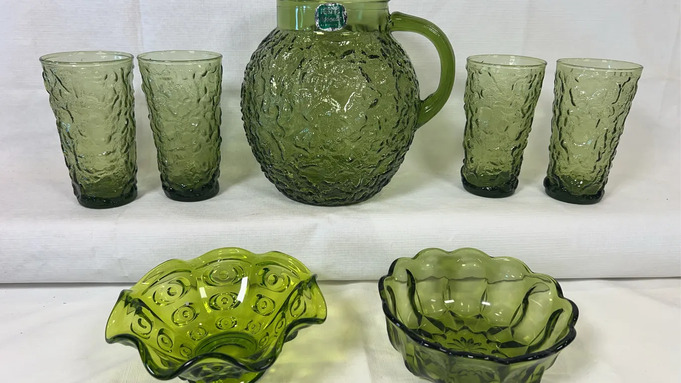 Anchor Hocking Avocado Pitcher & Tumbler Set & More