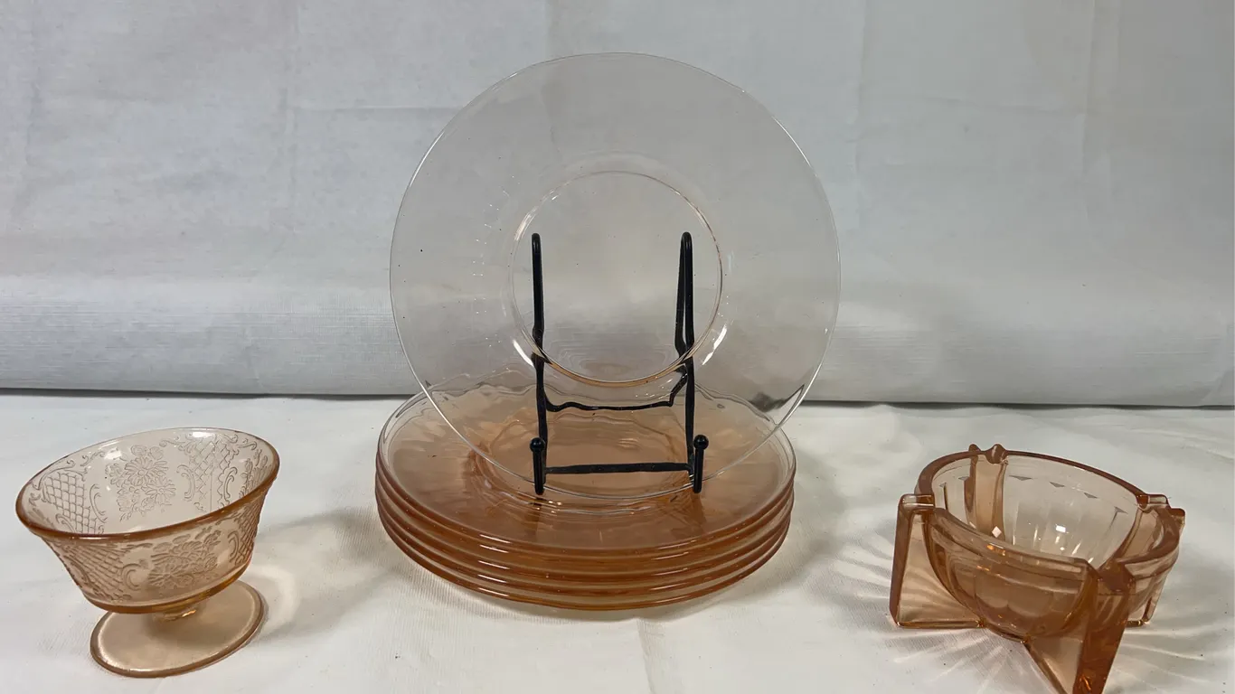 Pink Depression Plates & More