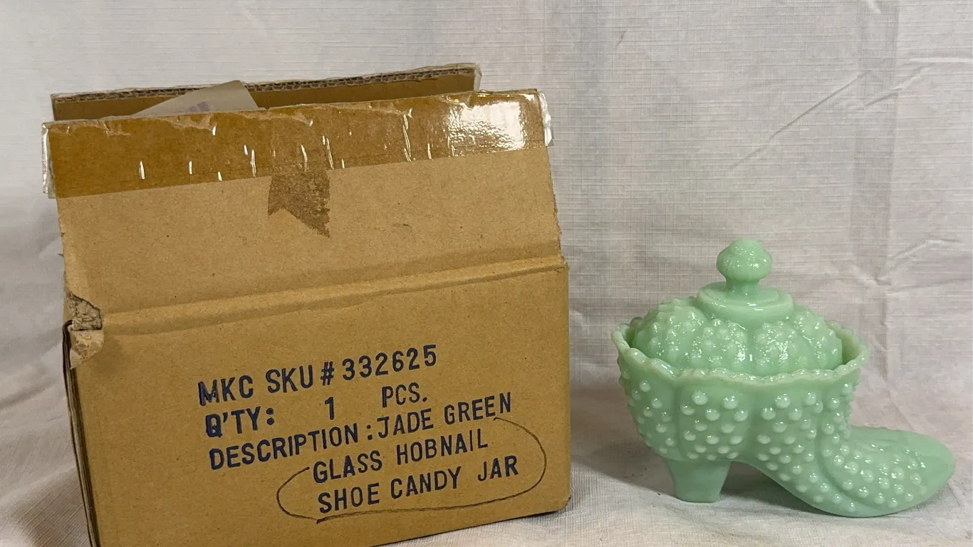 Jade Green Shoe Candy Jar
