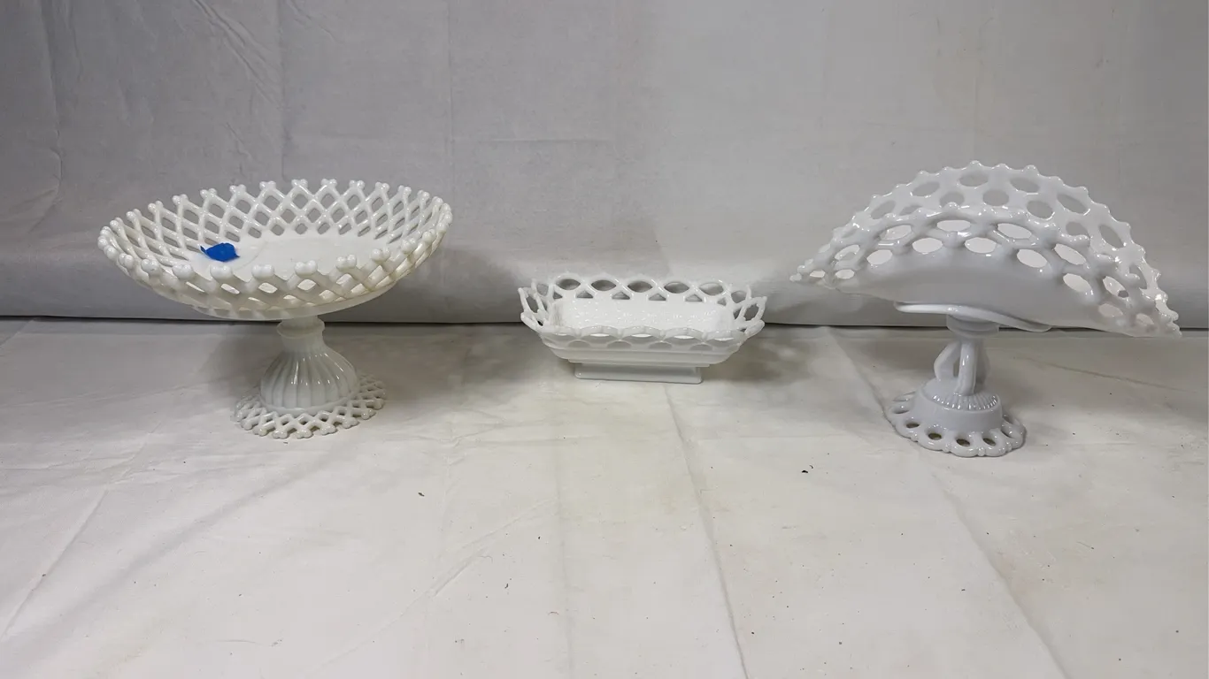 Milk Glass Serving Pieces