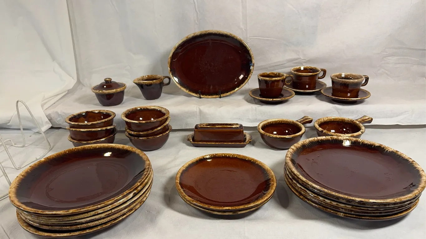 Brown Drip Glaze Serving Ware