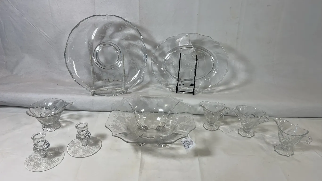 Heisey Orchid Serving Ware