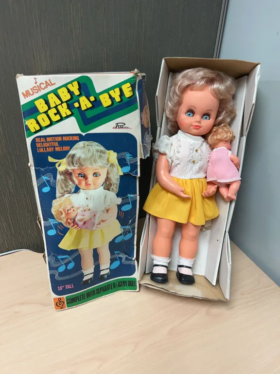 AM Toys Musical Baby Rock-A-Bye Doll with Baby Doll Set