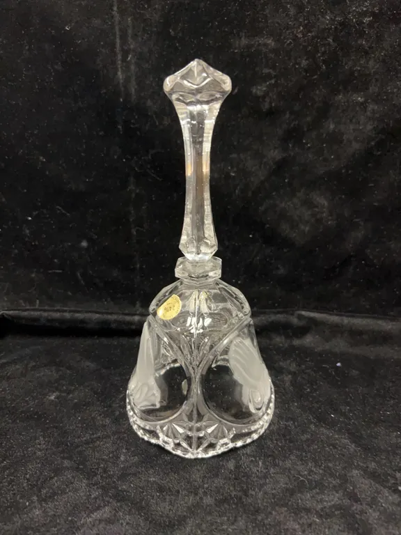 24% Lead Crystal Praying Hands Bell With Psalm Inscription