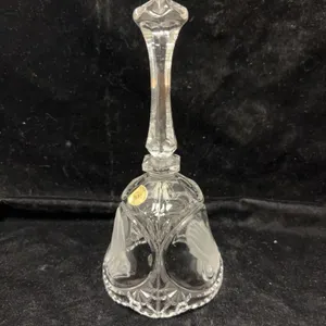 24% Lead Crystal Praying Hands Bell With Psalm Inscription