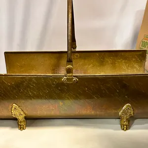 Vintage Brass Log/Magazine Holder
