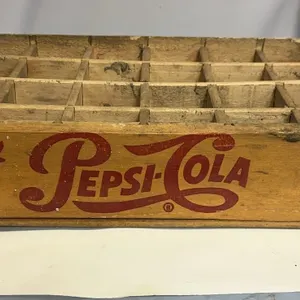 Vintage Wooden Pepsi Crate with 24 Slots