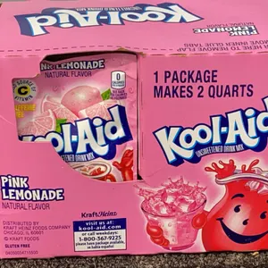 *NEW* Kool-Aid Pink Lemonade Unsweetened Drink Mix, 48 Packs - Best By: 3/14/2027