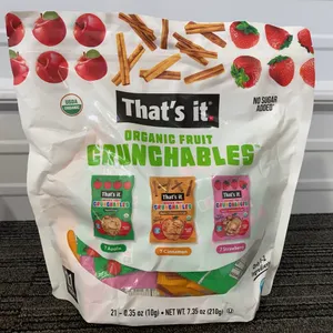 *NEW* That's it. Organic Fruit Crunchables Variety Pack, 21 Packs - Best By: 12/22/2027
