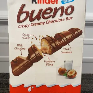 *NEW* Kinder Bueno Milk Chocolate and Hazelnut Cream Bars - Best By: 10/2026