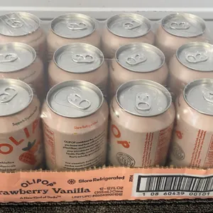 *NEW* OLIPOP Strawberry Vanilla Prebiotic Soda, 12 Pack - Best By: 4/2027