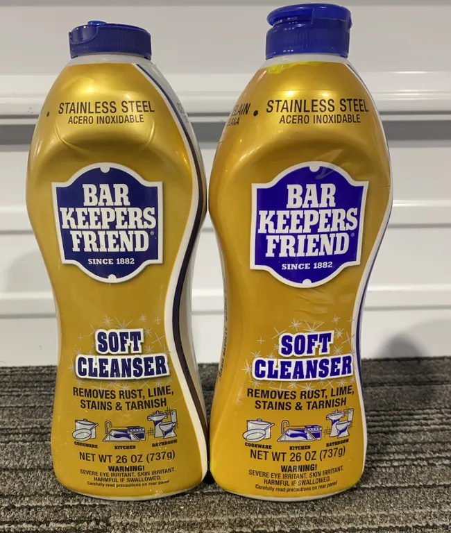 *NEW* 2 Bar Keeper's Friend Liquid Soft Cleaner Bottles, 26 OZ Each