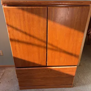Oak Media Storage Cabinet