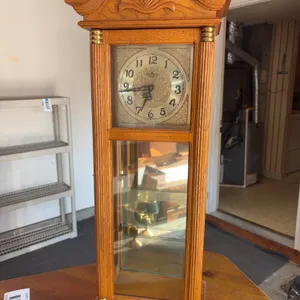 Oak Mantel Clock Cabinet