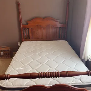 Wooden Poster Bed with Mattress