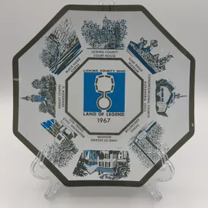 Licking County 1967 Land of Legend Glass Plate