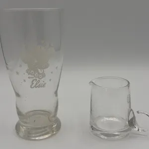 Vintage Elsie the Cow Glass & Lenox Individual Creamer