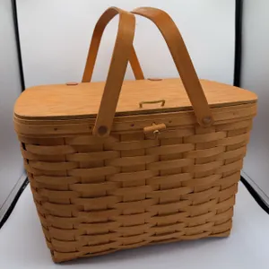 Longaberger Large Picnic Basket w/ Lid