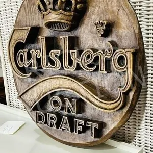 19" wide Carlsberg on tap beer sign