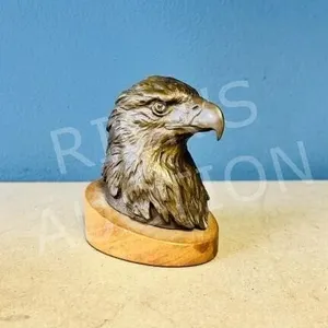 4" h Bronze eagle bust by C. Bronson