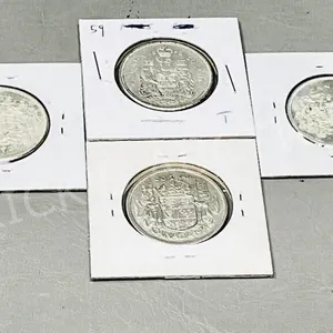Canada-4 vintage half dollars 1957,59,63,65