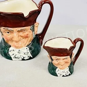 2 Royal Doulton Toby jugs "Old Charley" 3", 5.5"