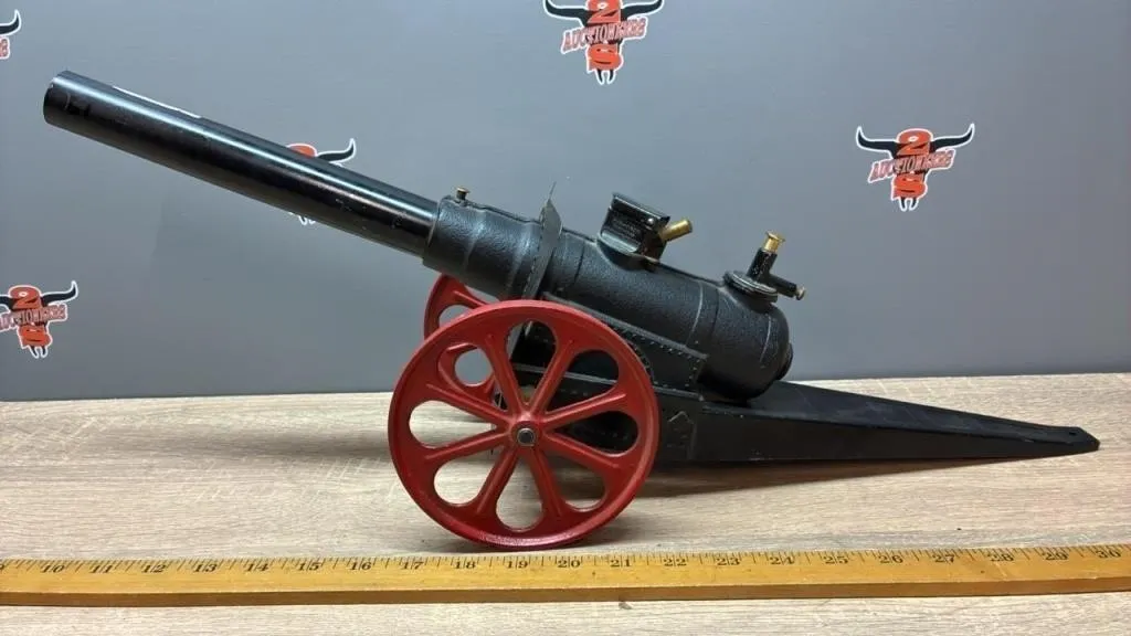 Vintage Cast Iron Big Bang Cannon. 24” End To