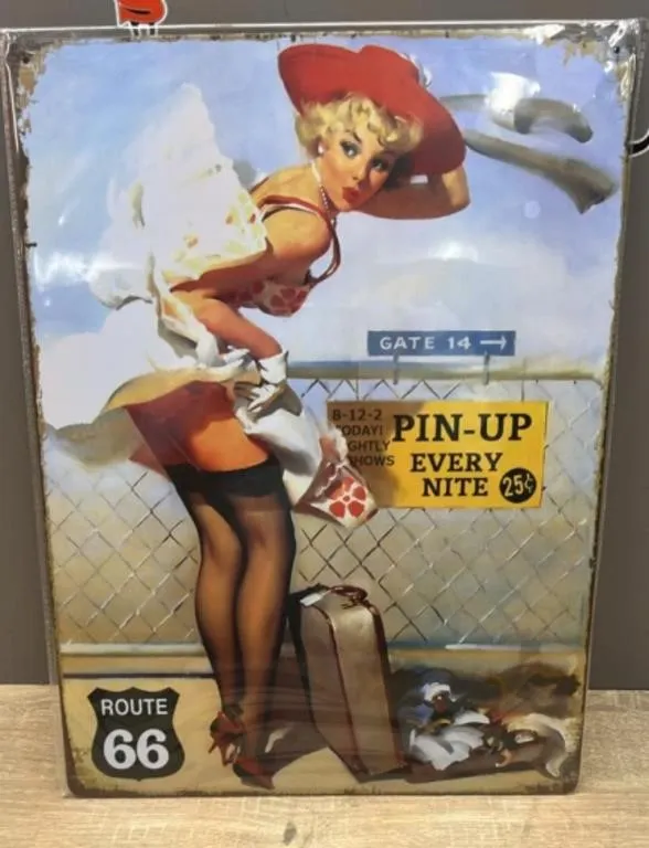 Decorative Metal Sign 12" x 16". Route 66.