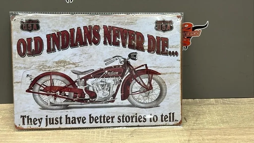 Decorative Metal Sign 8" x 12". Indian