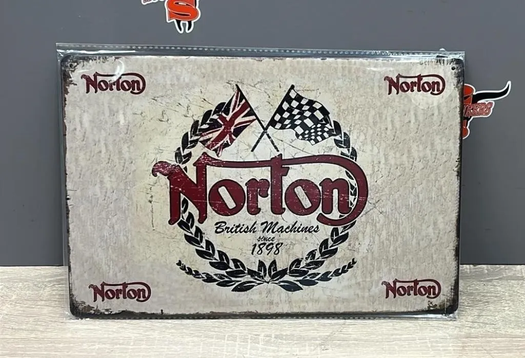 Decorative Metal Sign 8" x 12". Norton