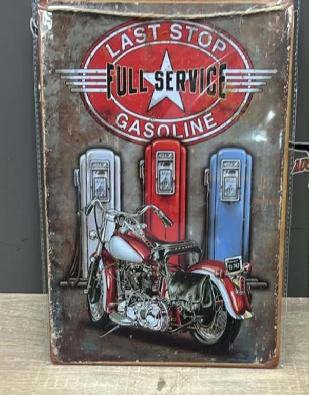 Decorative Metal Sign 8" x 12". Last Stop
