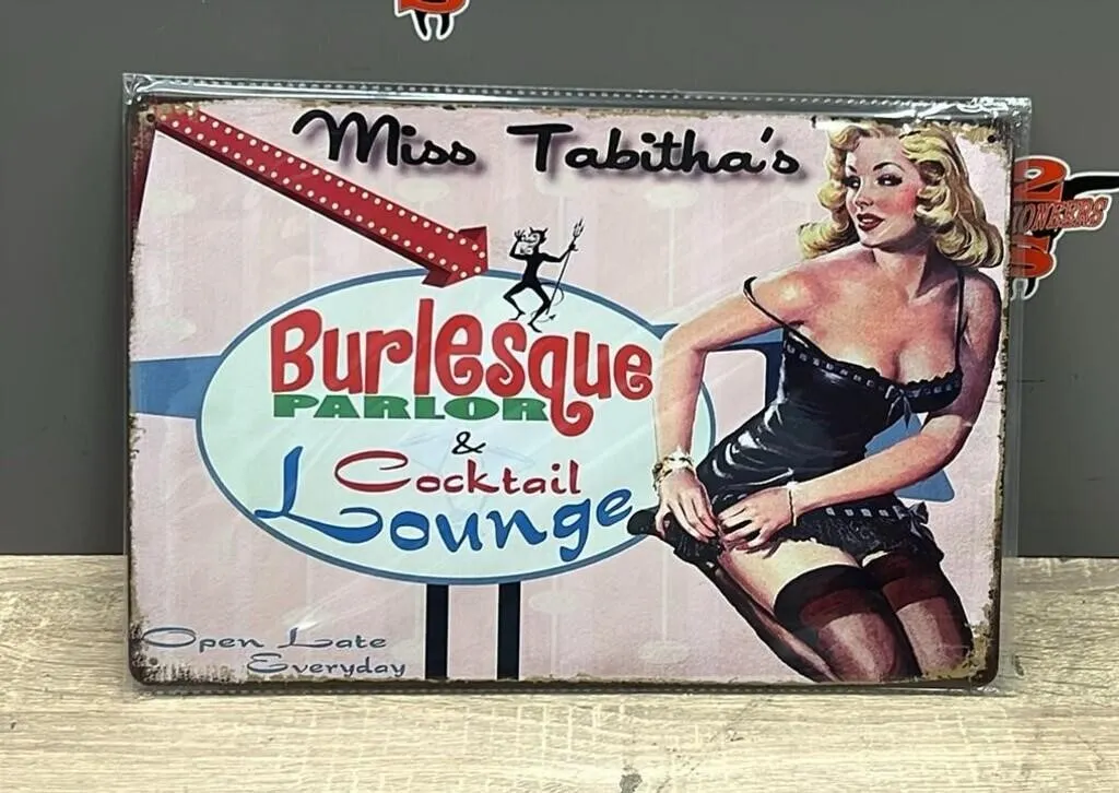 Decorative Metal Sign 8" x 12". Miss Tabitha's