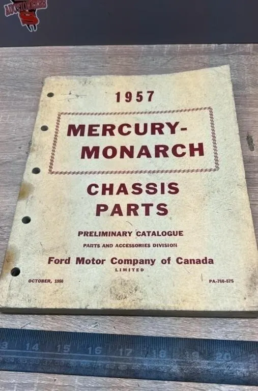 1957 Mercury Monarch Chassis Parts Catalogue