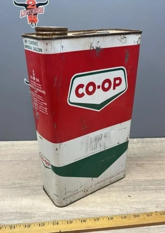 *FULL 1 gallon CO-OP Oil Can. *NO SHIPPING