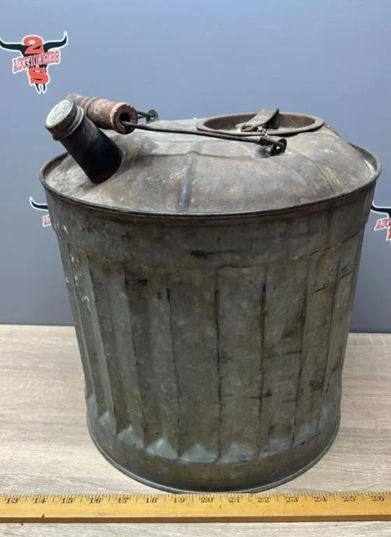 Vintage 2 gallon Gas Can. #TS. *NO SHIPPING