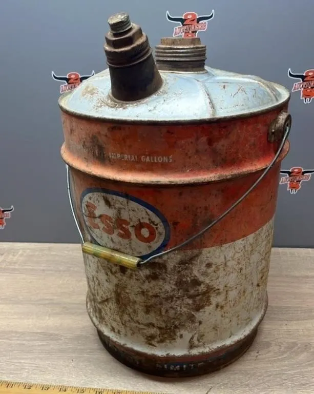 5 gallon Imperial Oil Can w/Lids. #TS *NO SHIPPING