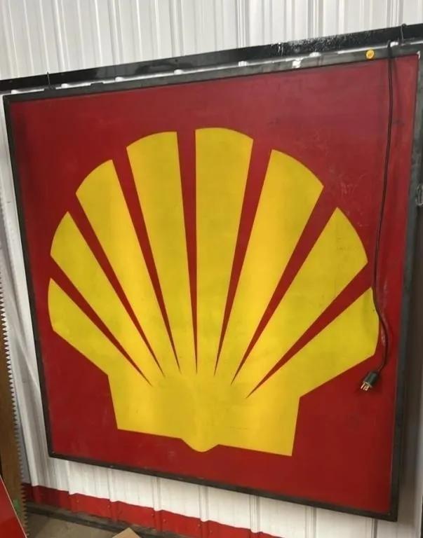 Single Sided Light Up SHELL Oil Service Station