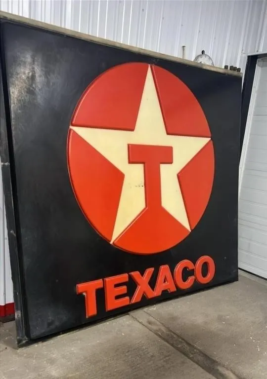 Large Single Sided Original Plastic TEXACO Service