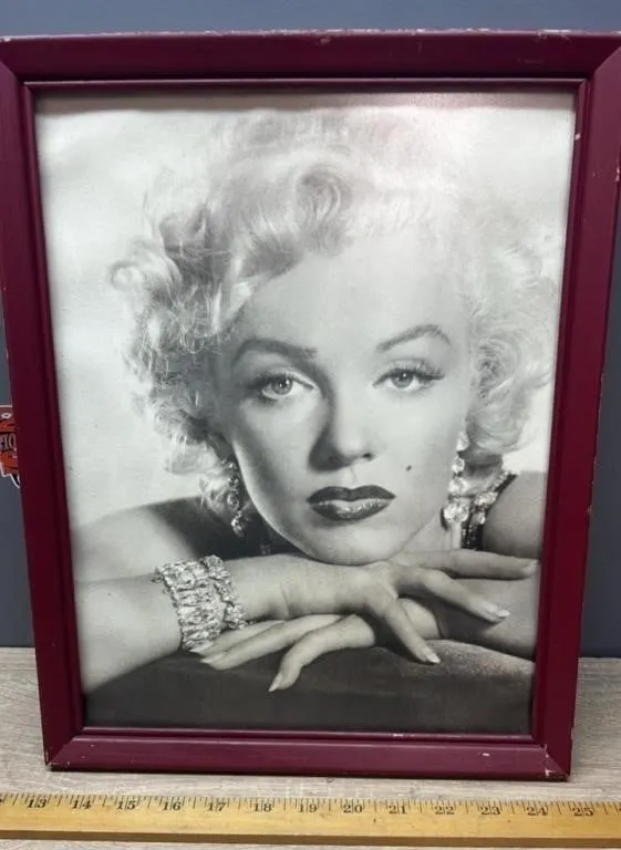 Framed Marilyn Monroe Picture 12"W x 15"H.