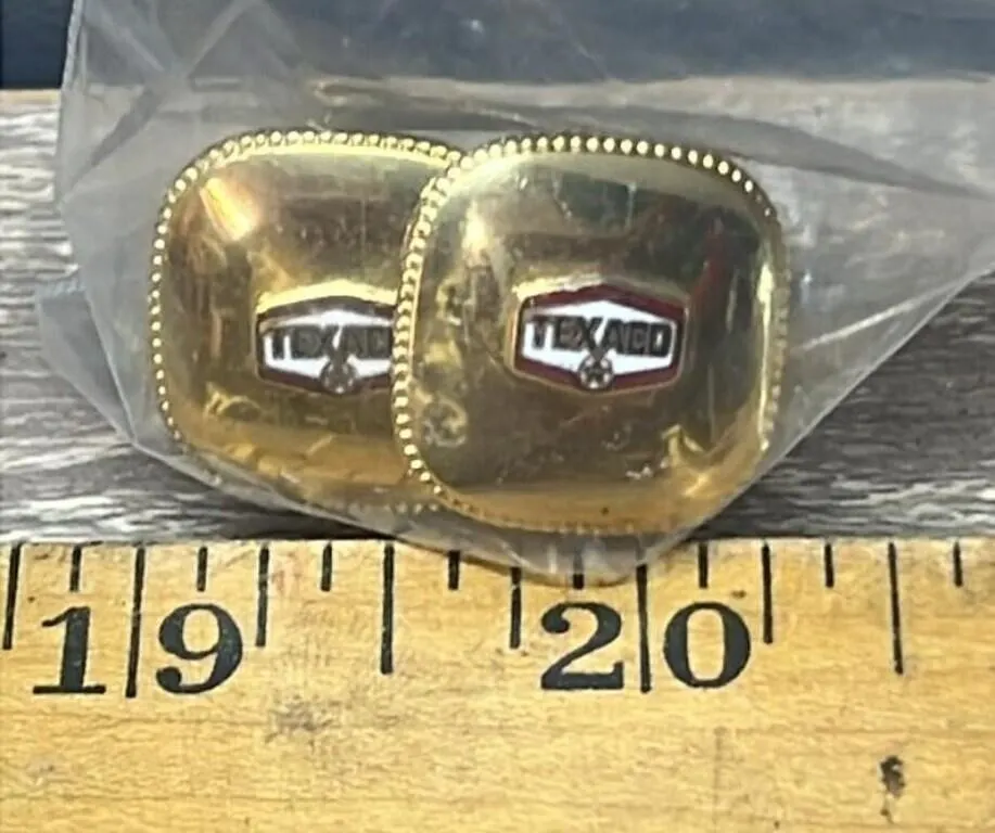 TEXACO Cufflinks. *No Markings. #DC