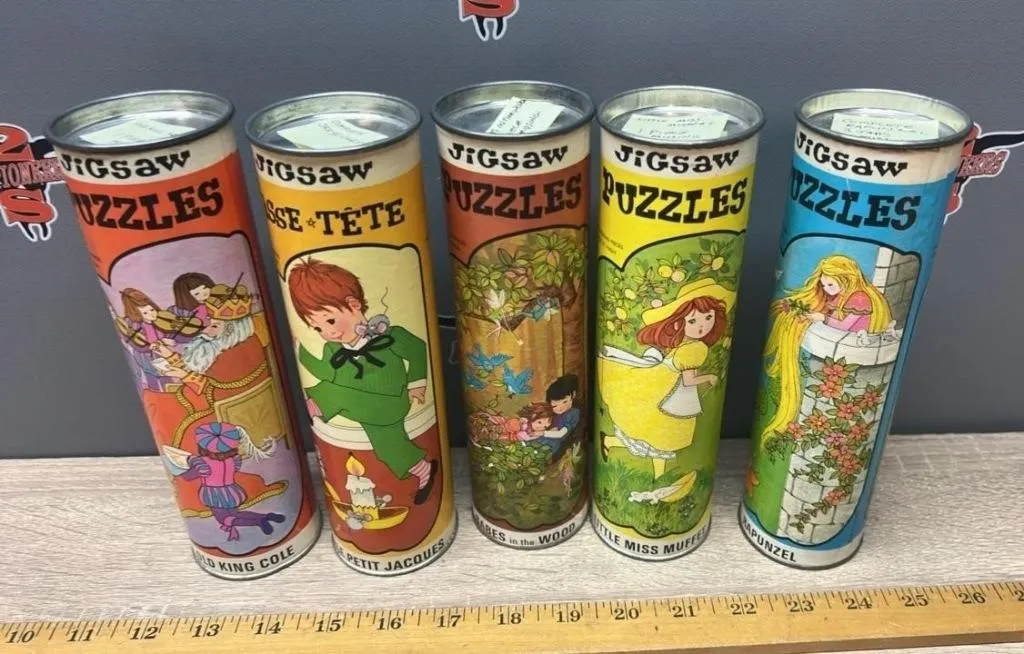 5 Vintage Jigsaw Puzzles