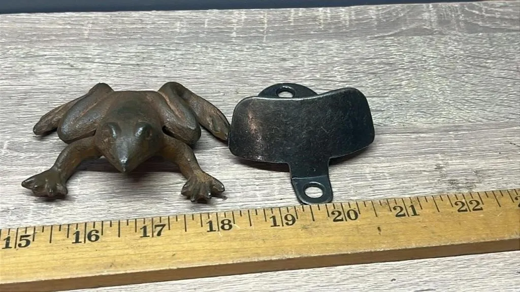 Cast Iron Frog and a Vintage Bottle Opener.*No