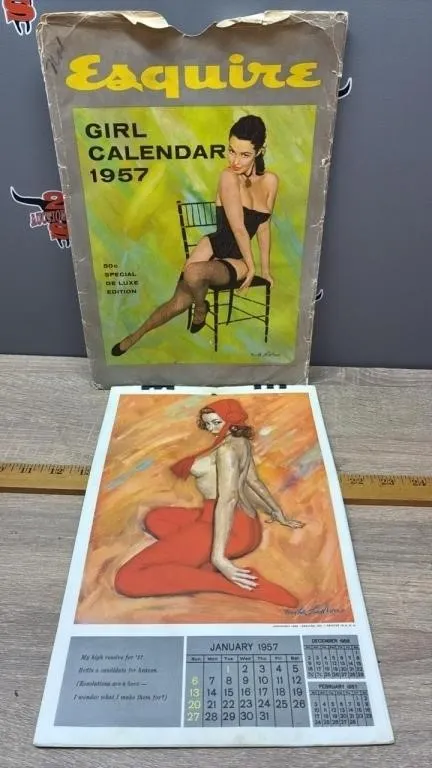 Esquire 1957 Wall Calendar. *SC