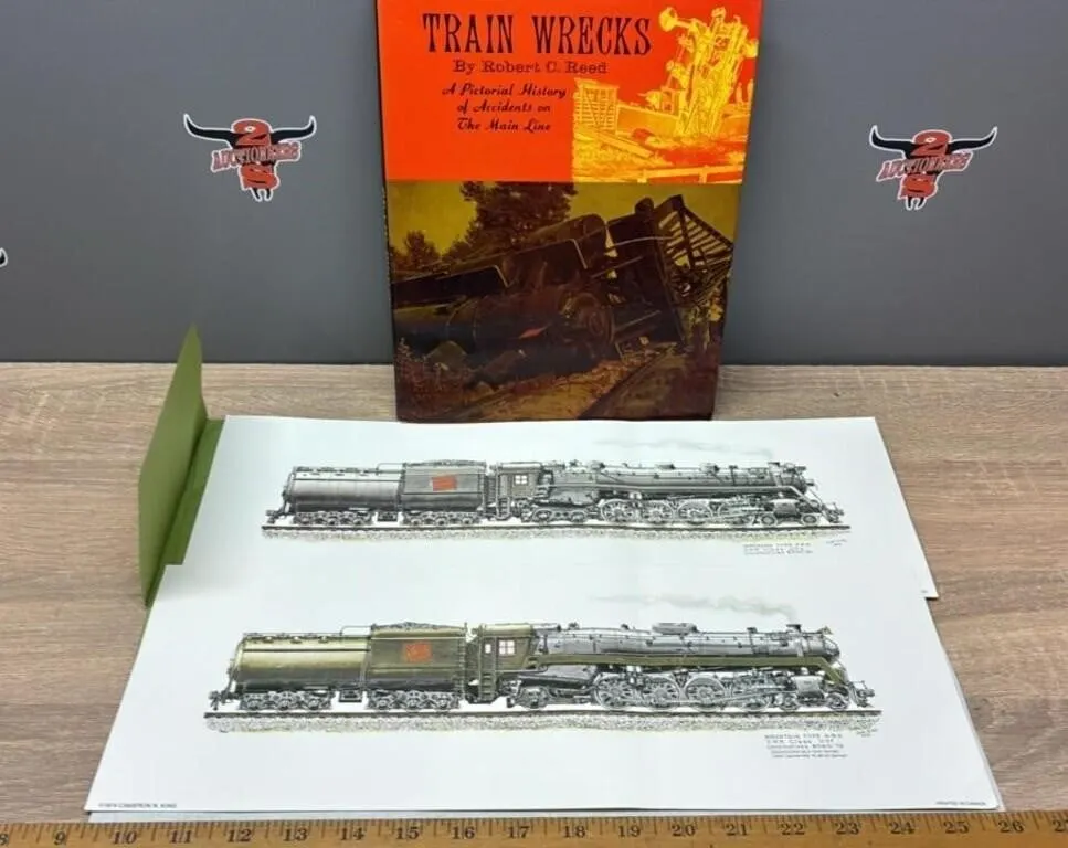 Historic Train Wrecks Book (Hardcover) & 2