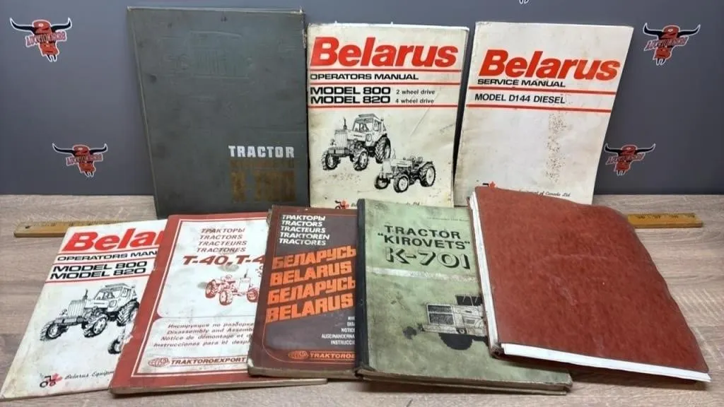 8 Service Manuals - Belarus & Kirovets Tractors.